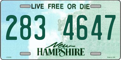 NH license plate 2834647