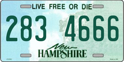 NH license plate 2834666