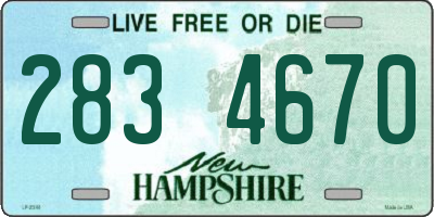 NH license plate 2834670