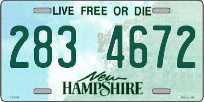 NH license plate 2834672