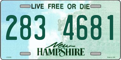 NH license plate 2834681
