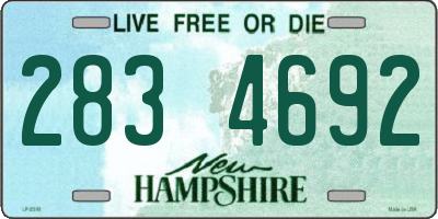NH license plate 2834692