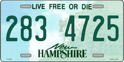 NH license plate 2834725