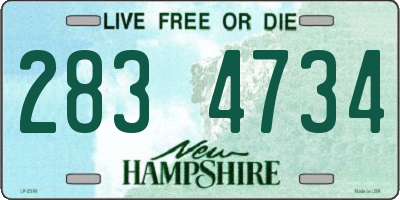 NH license plate 2834734
