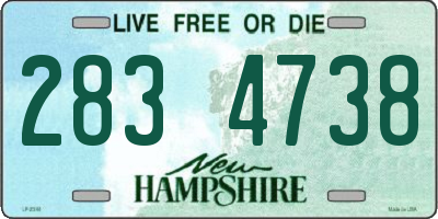 NH license plate 2834738