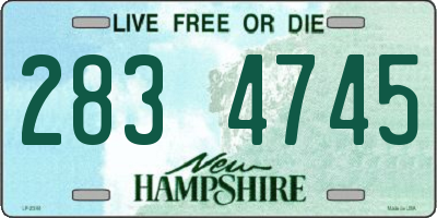 NH license plate 2834745