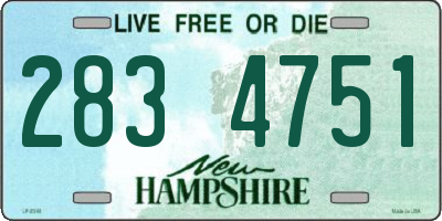 NH license plate 2834751