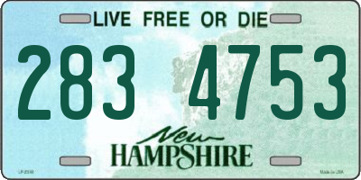 NH license plate 2834753