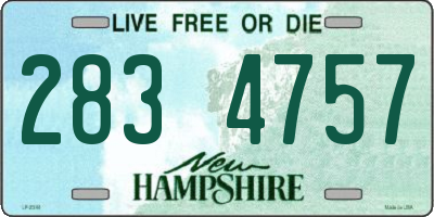NH license plate 2834757