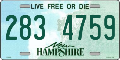NH license plate 2834759