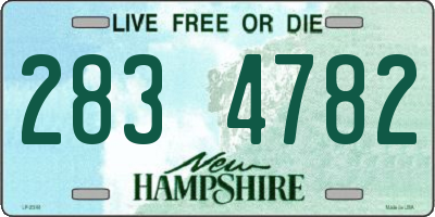 NH license plate 2834782