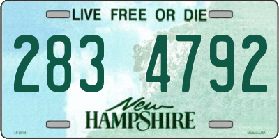 NH license plate 2834792