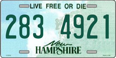 NH license plate 2834921