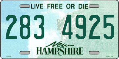 NH license plate 2834925
