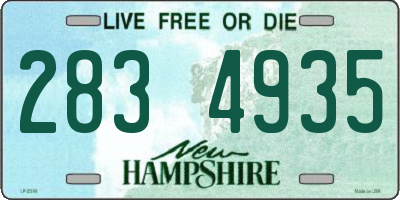 NH license plate 2834935