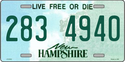 NH license plate 2834940