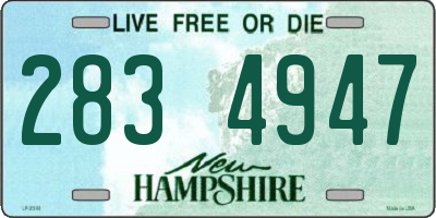 NH license plate 2834947