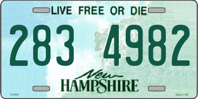 NH license plate 2834982