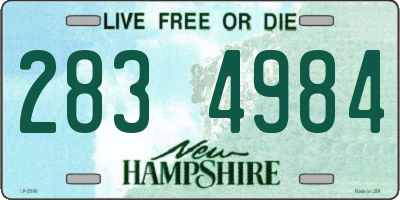 NH license plate 2834984