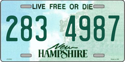 NH license plate 2834987
