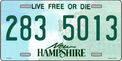NH license plate 2835013