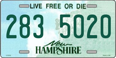 NH license plate 2835020