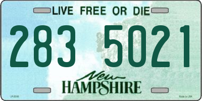 NH license plate 2835021