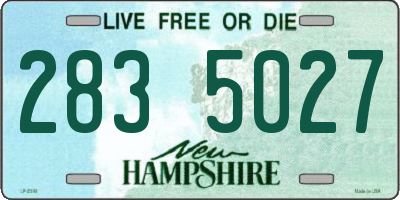 NH license plate 2835027