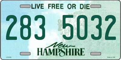 NH license plate 2835032