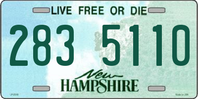NH license plate 2835110