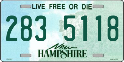 NH license plate 2835118