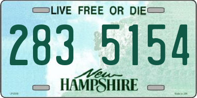 NH license plate 2835154