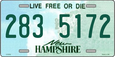 NH license plate 2835172