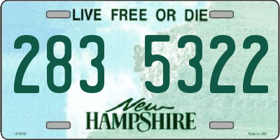 NH license plate 2835322