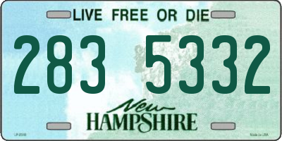 NH license plate 2835332