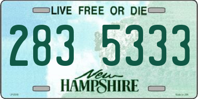 NH license plate 2835333