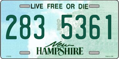 NH license plate 2835361