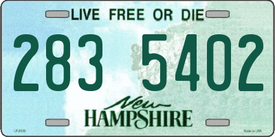 NH license plate 2835402