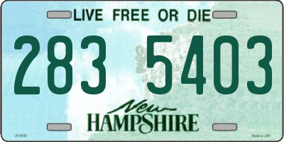 NH license plate 2835403