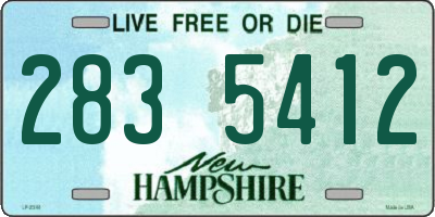 NH license plate 2835412