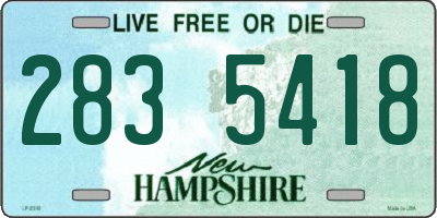 NH license plate 2835418