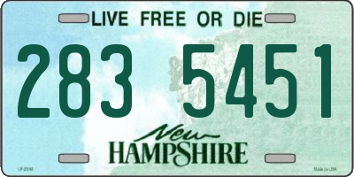 NH license plate 2835451