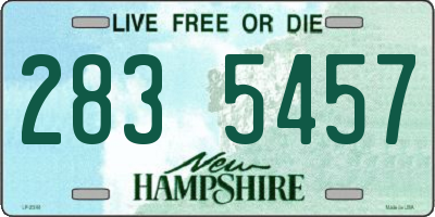 NH license plate 2835457