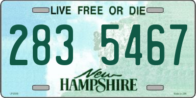 NH license plate 2835467