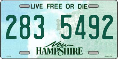 NH license plate 2835492