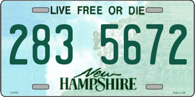NH license plate 2835672