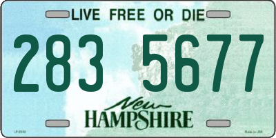 NH license plate 2835677
