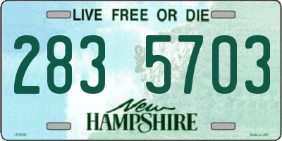 NH license plate 2835703