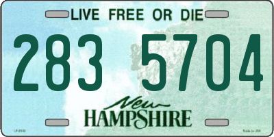 NH license plate 2835704