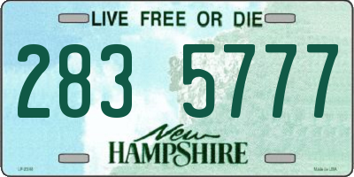 NH license plate 2835777